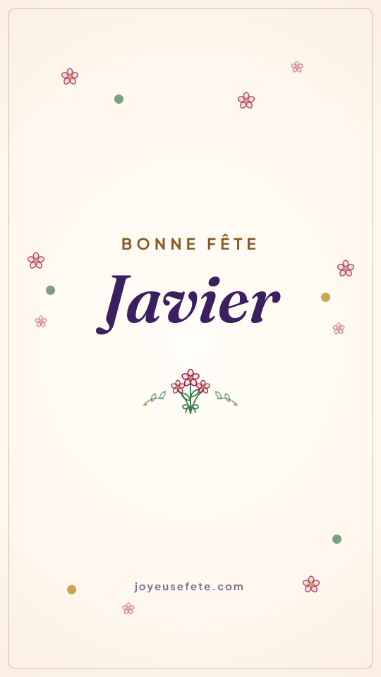 Image « Bonne fête Javier » au format story
