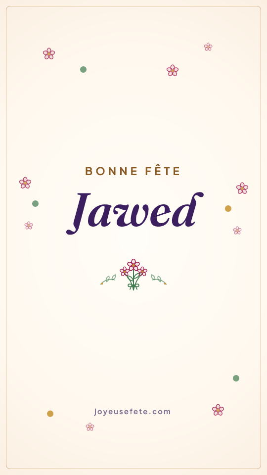 Image « Bonne fête Jawed » au format story