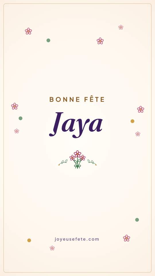 Image « Bonne fête Jaya » au format story