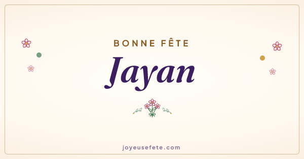 Image « Bonne fête Jayan » au format large