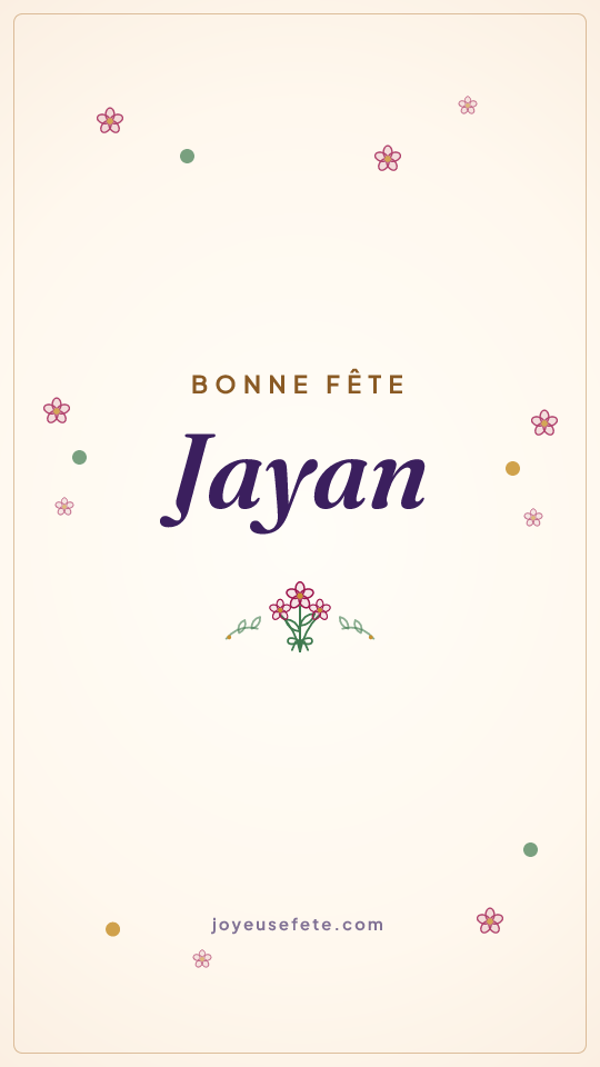 Image « Bonne fête Jayan » au format story