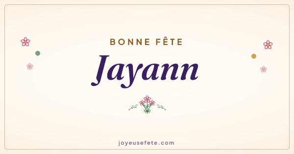 Image « Bonne fête Jayann » au format large