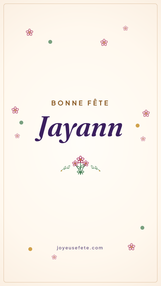 Image « Bonne fête Jayann » au format story