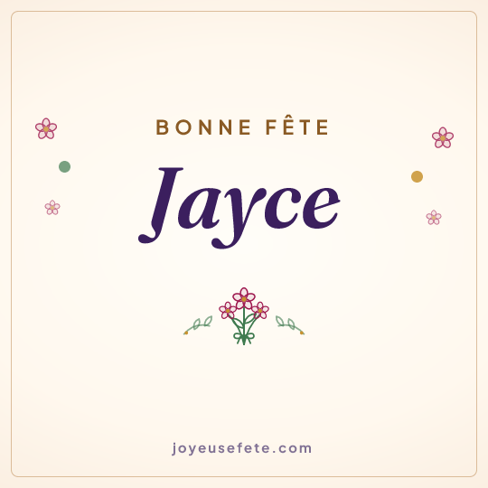Image carrée « Bonne fête Jayce » pour WhatsApp