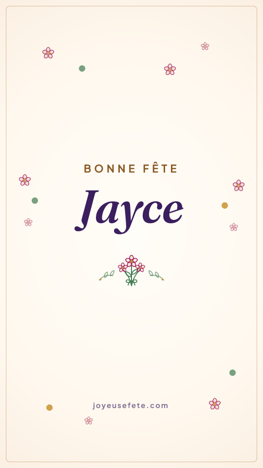 Image « Bonne fête Jayce » au format story