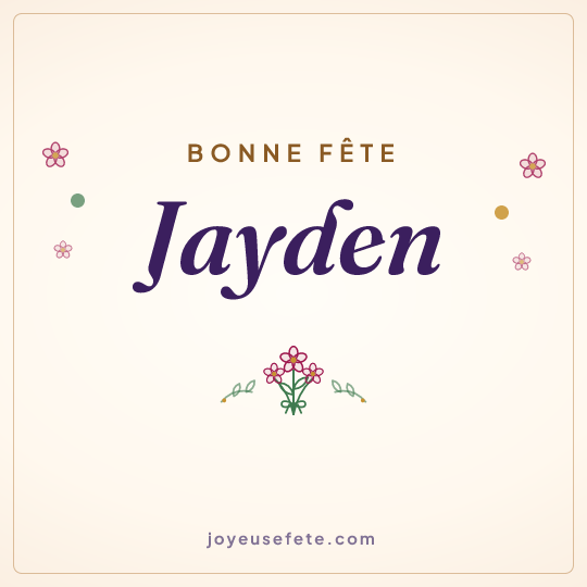 Image carrée « Bonne fête Jayden » pour WhatsApp