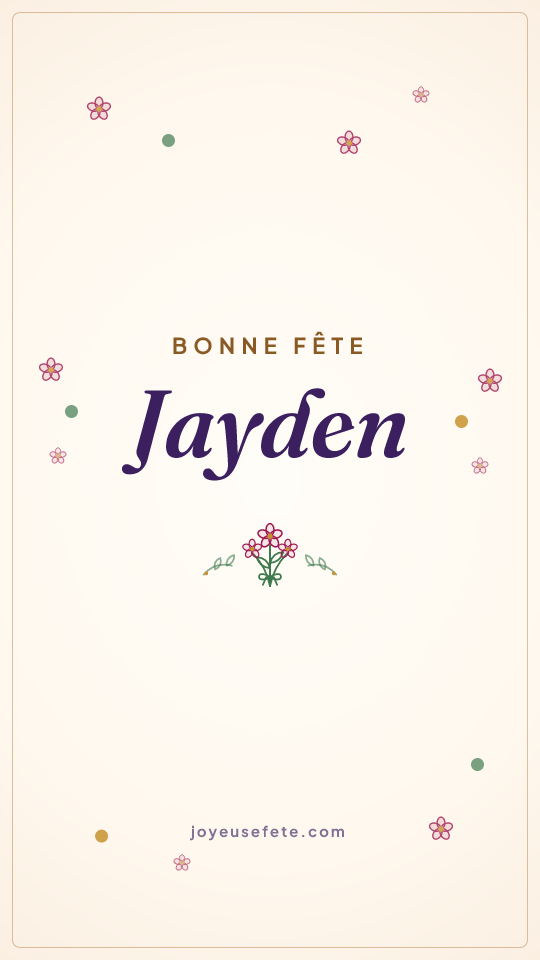 Image « Bonne fête Jayden » au format story
