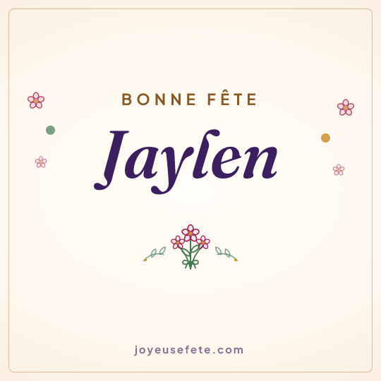 Image carrée « Bonne fête Jaylen » pour WhatsApp