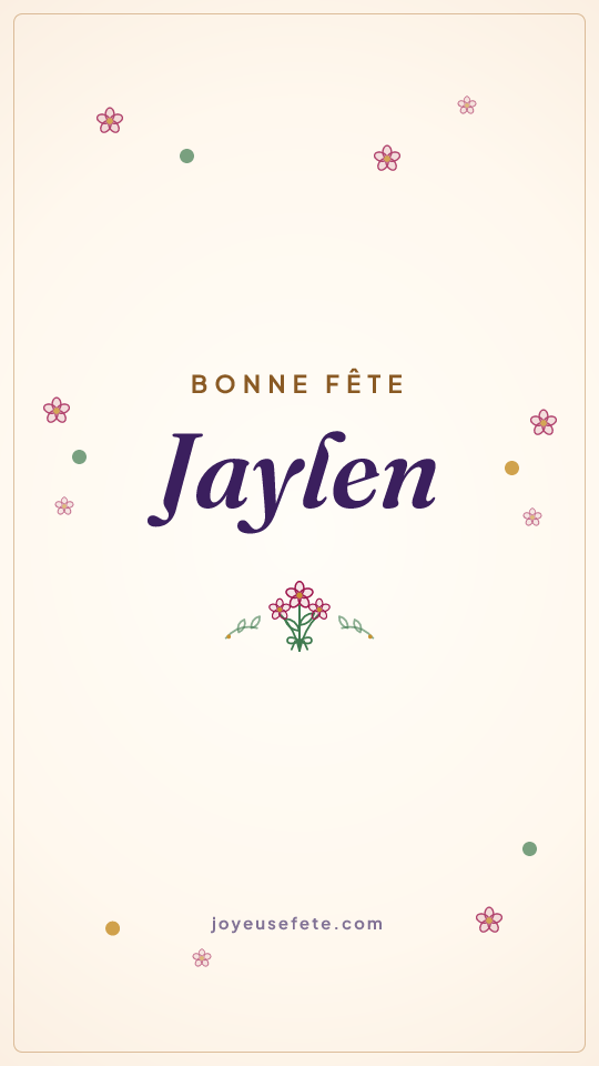 Image « Bonne fête Jaylen » au format story