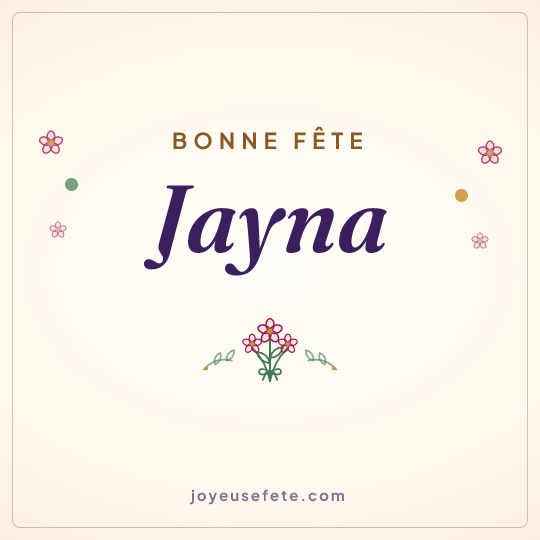 Image carrée « Bonne fête Jayna » pour WhatsApp