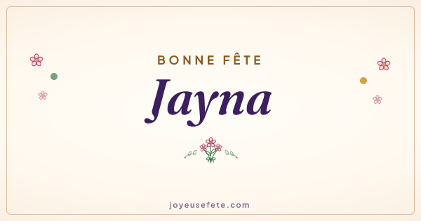Image « Bonne fête Jayna » au format large