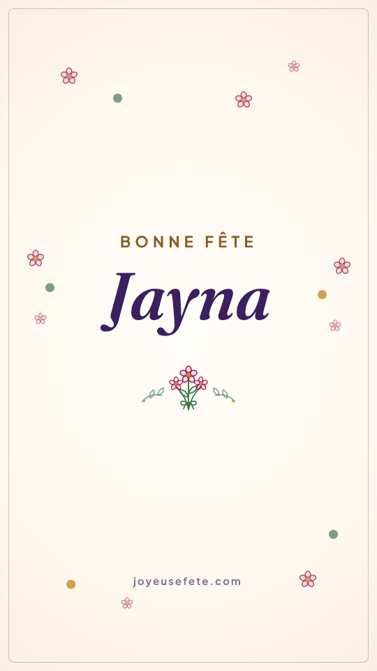 Image « Bonne fête Jayna » au format story