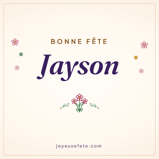 Image carrée « Bonne fête Jayson » pour WhatsApp