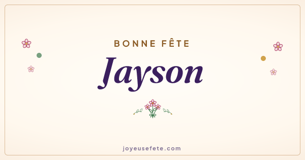 Image « Bonne fête Jayson » au format large