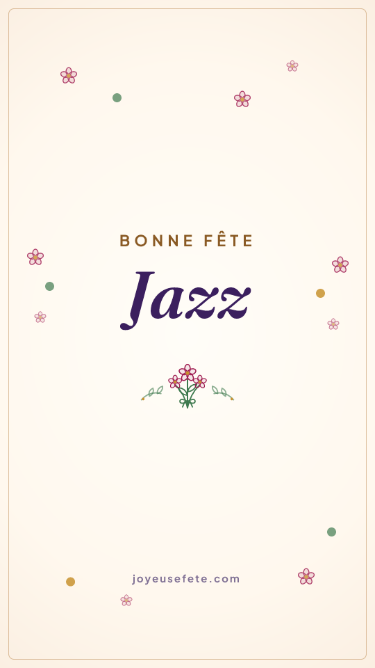 Image « Bonne fête Jazz » au format story