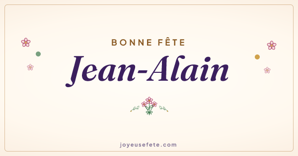 Image « Bonne fête Jean-Alain » au format large
