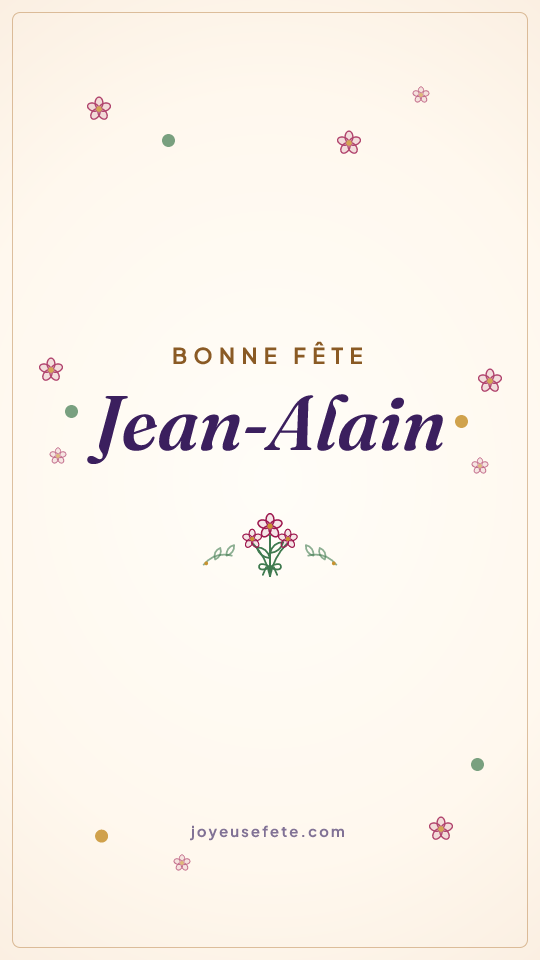 Image « Bonne fête Jean-Alain » au format story
