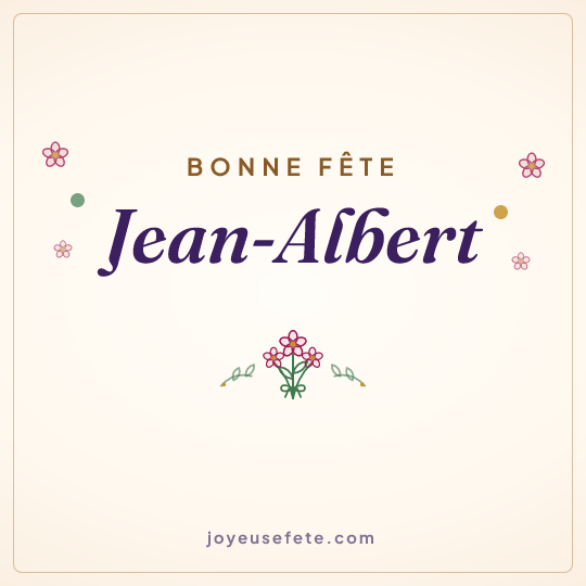 Image carrée « Bonne fête Jean-Albert » pour WhatsApp