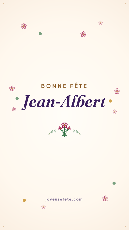 Image « Bonne fête Jean-Albert » au format story