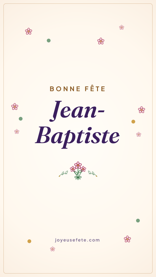 Image « Bonne fête Jean-Baptiste » au format story