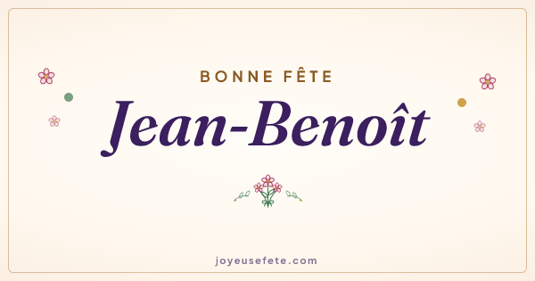 Image « Bonne fête Jean-Benoît » au format large