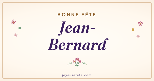 Image « Bonne fête Jean-Bernard » au format large