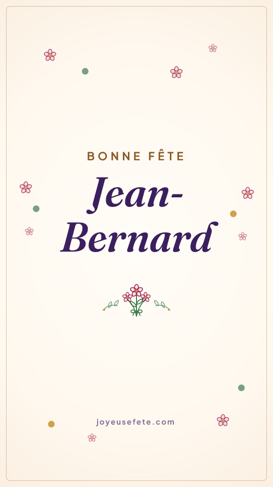 Image « Bonne fête Jean-Bernard » au format story