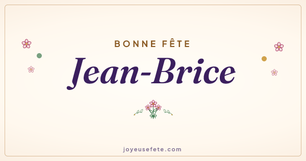 Image « Bonne fête Jean-Brice » au format large