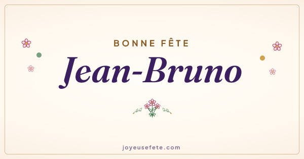 Image « Bonne fête Jean-Bruno » au format large