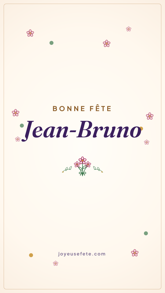Image « Bonne fête Jean-Bruno » au format story