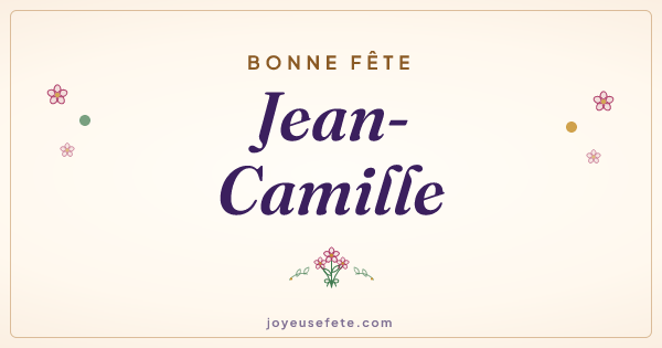 Image « Bonne fête Jean-Camille » au format large