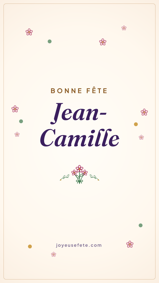 Image « Bonne fête Jean-Camille » au format story