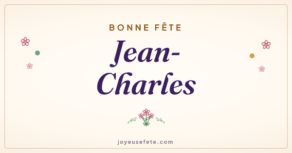 Image « Bonne fête Jean-Charles » au format large