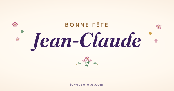 Image « Bonne fête Jean-Claude » au format large