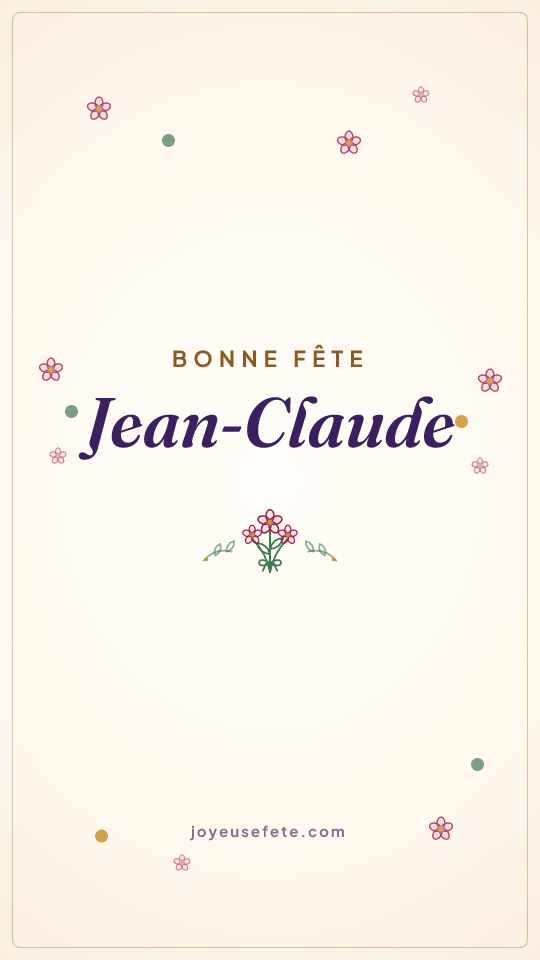 Image « Bonne fête Jean-Claude » au format story