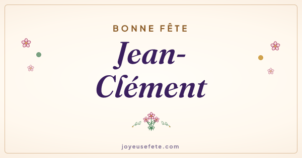 Image « Bonne fête Jean-Clément » au format large
