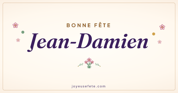 Image « Bonne fête Jean-Damien » au format large