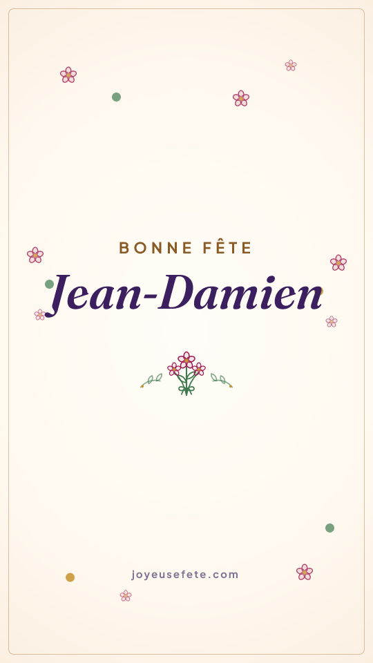Image « Bonne fête Jean-Damien » au format story