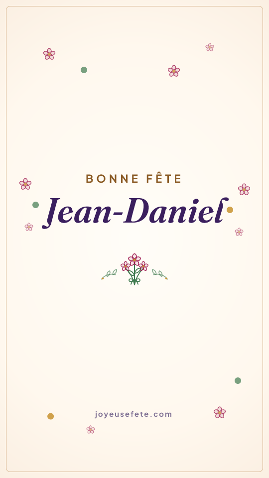 Image « Bonne fête Jean-Daniel » au format story