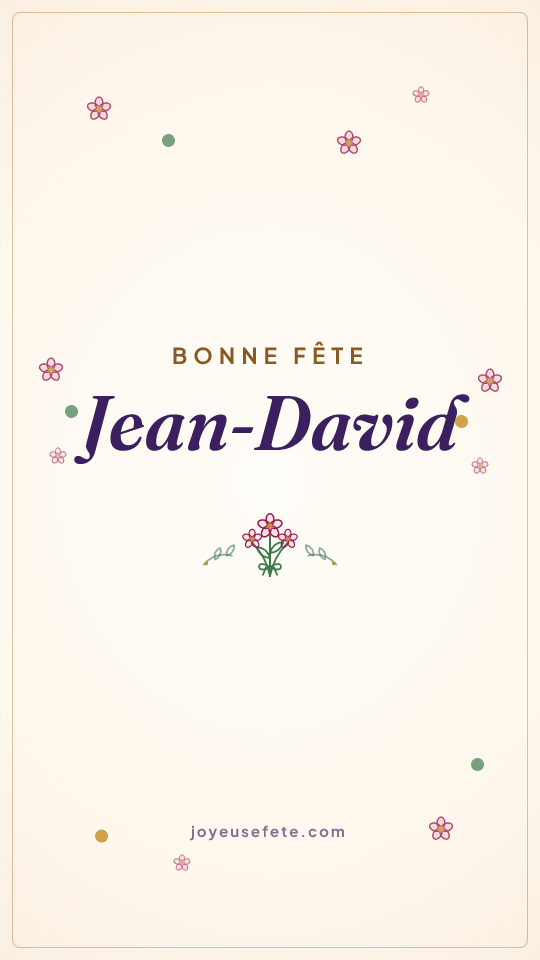 Image « Bonne fête Jean-David » au format story