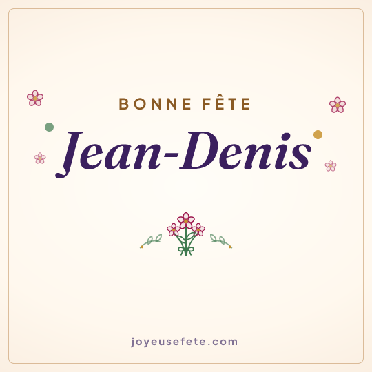 Image carrée « Bonne fête Jean-Denis » pour WhatsApp