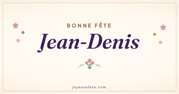 Image « Bonne fête Jean-Denis » au format large