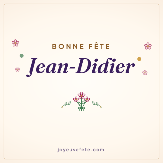 Image carrée « Bonne fête Jean-Didier » pour WhatsApp