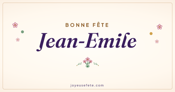 Image « Bonne fête Jean-Emile » au format large