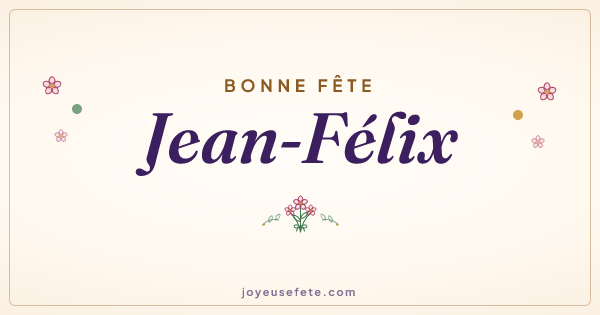 Image « Bonne fête Jean-Félix » au format large