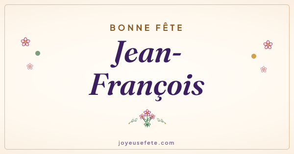 Image « Bonne fête Jean-François » au format large