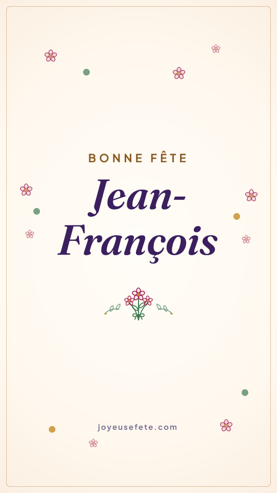 Image « Bonne fête Jean-François » au format story
