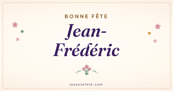 Image « Bonne fête Jean-Frédéric » au format large