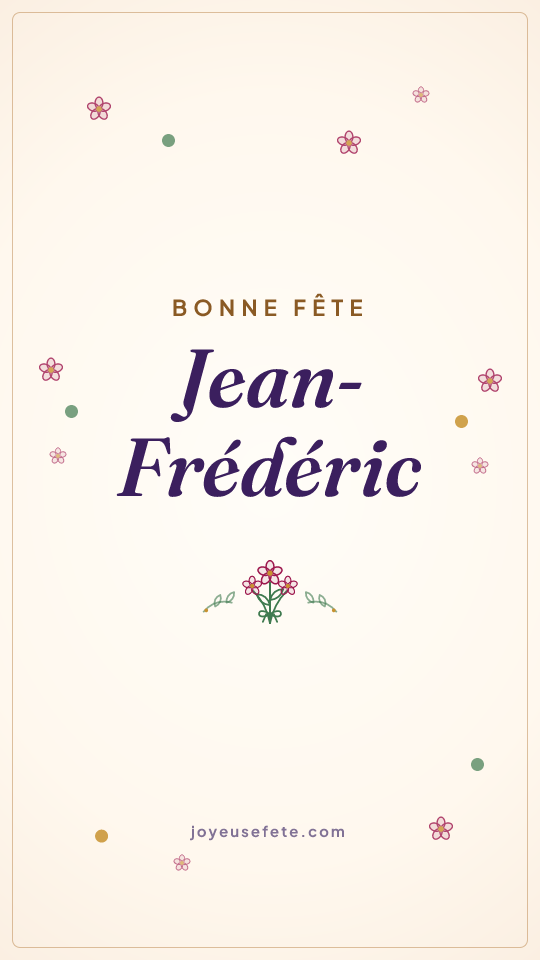 Image « Bonne fête Jean-Frédéric » au format story