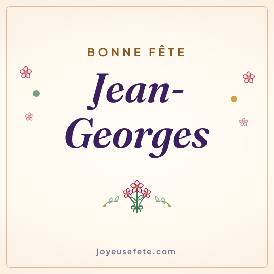 Image carrée « Bonne fête Jean-Georges » pour WhatsApp